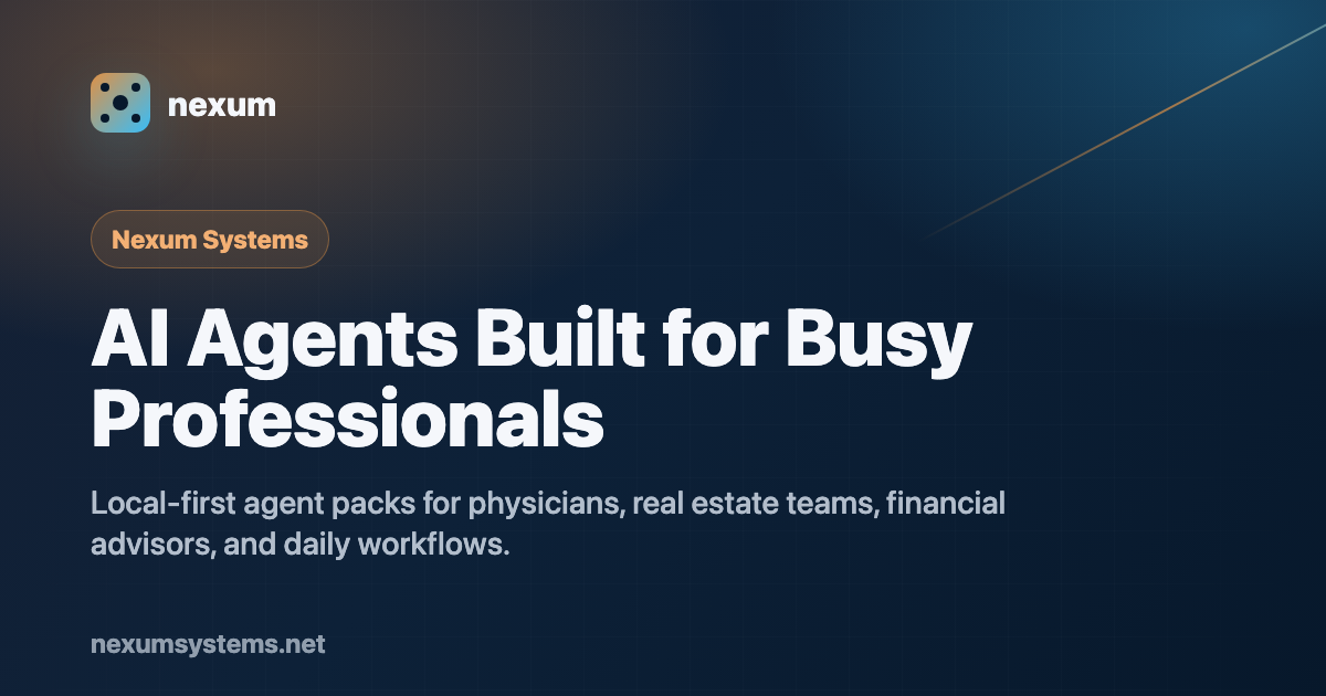 Nexum Systems AI agents for busy professionals